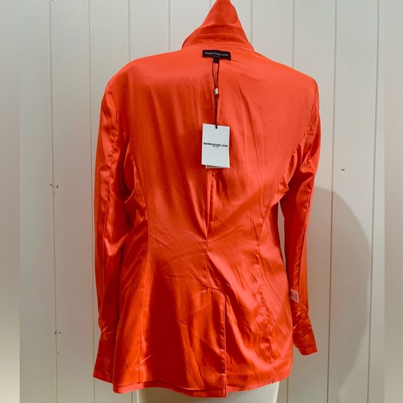 Generation Love NWT Hudson Crepe Blazer Size L Papaya Orange - Picture 5 of 13